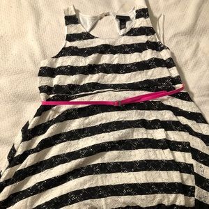 Black and White Striped Dress